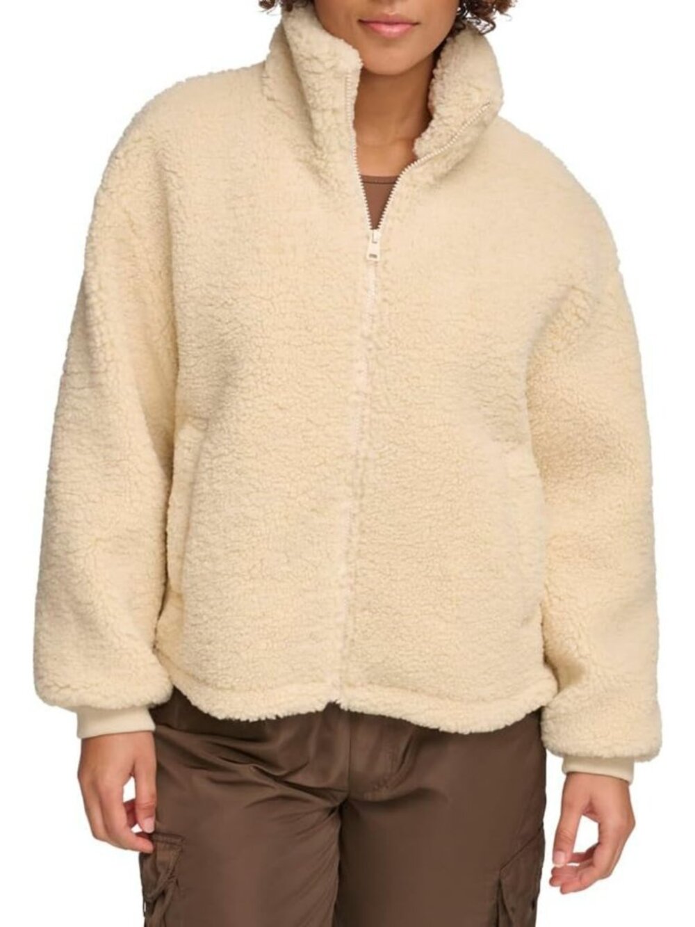 Cozy Zip Up Sherpa Teddy Jacket for Women - Standard & Plus Sizes Available